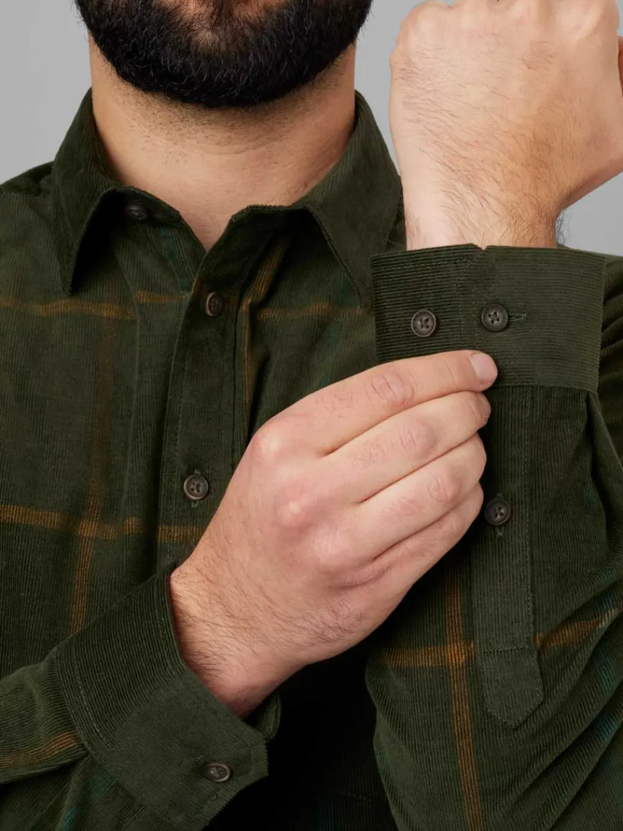 harkila_kaldfjord_corduro_3-1.webp Harkila Kaldfjord Corduroy Shirt - Mens - Willow Green Check