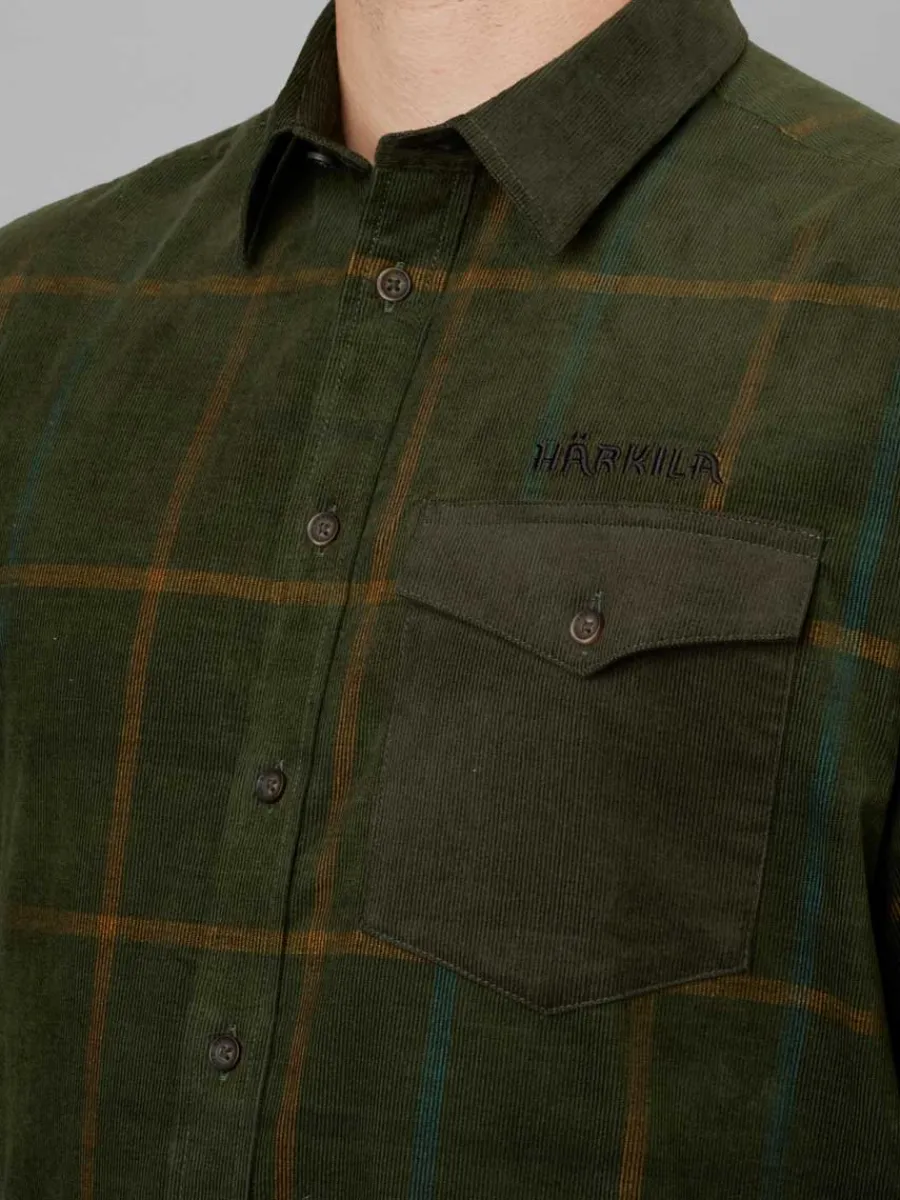 harkila_kaldfjord_corduro_6.webp Harkila Kaldfjord Corduroy Shirt - Mens - Willow Green Check