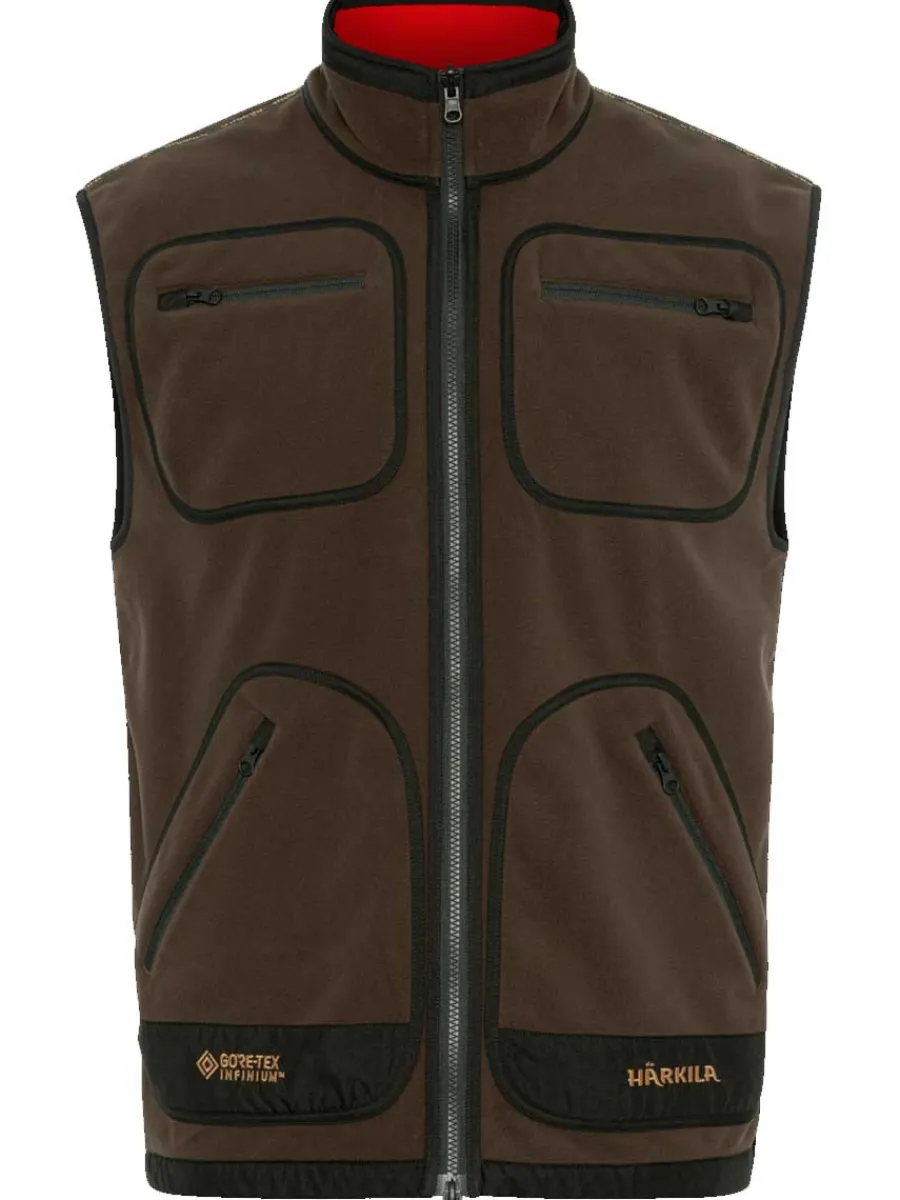Harkila Kamko Fleece Waistcoat - Mens - Reversible Brown / Red