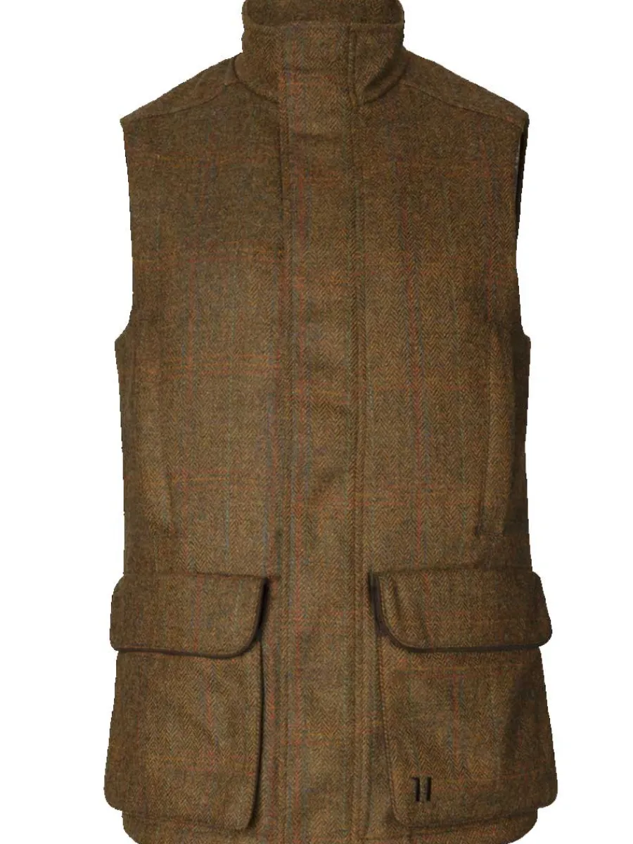 Harkila Kenmore Shooting Zip Waistcoat - Mens - Terragon Brown