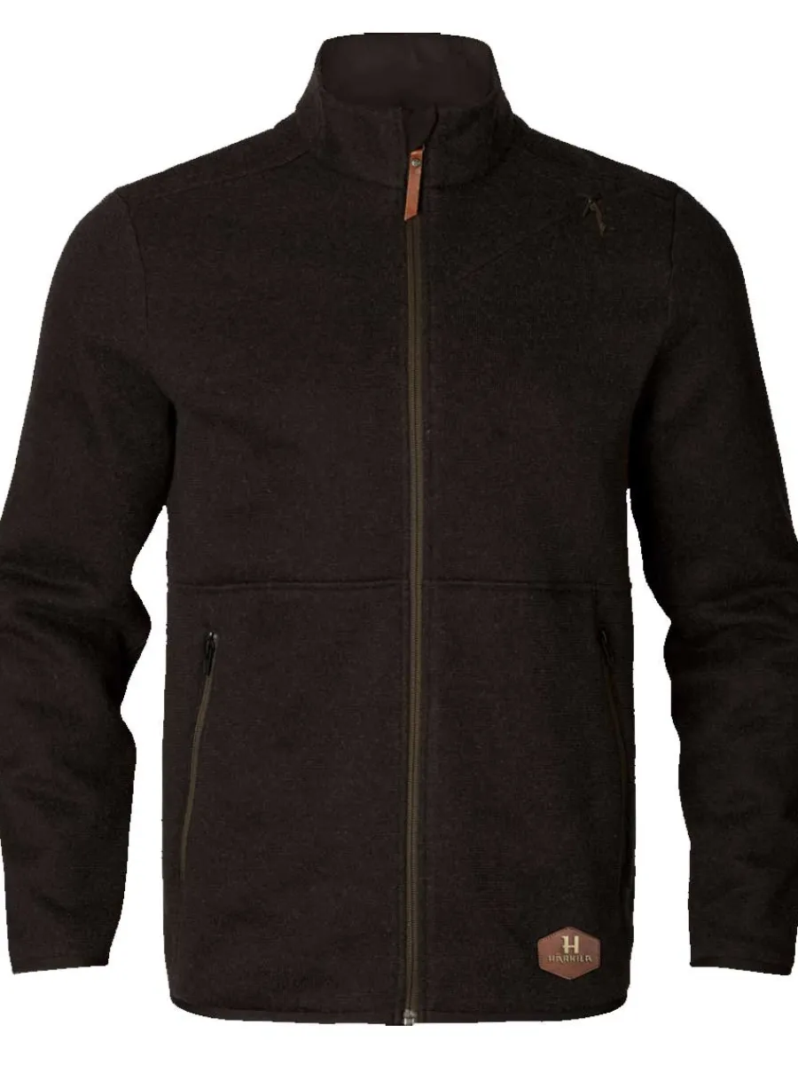 Harkila Metso Full Zip Sweater - Mens - Shadow Brown
