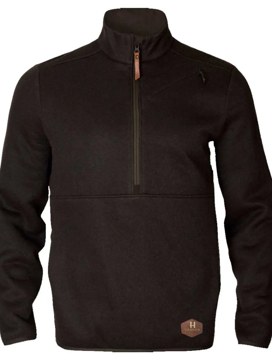 Harkila Metso Half Zip Sweater - Mens - Shadow Brown