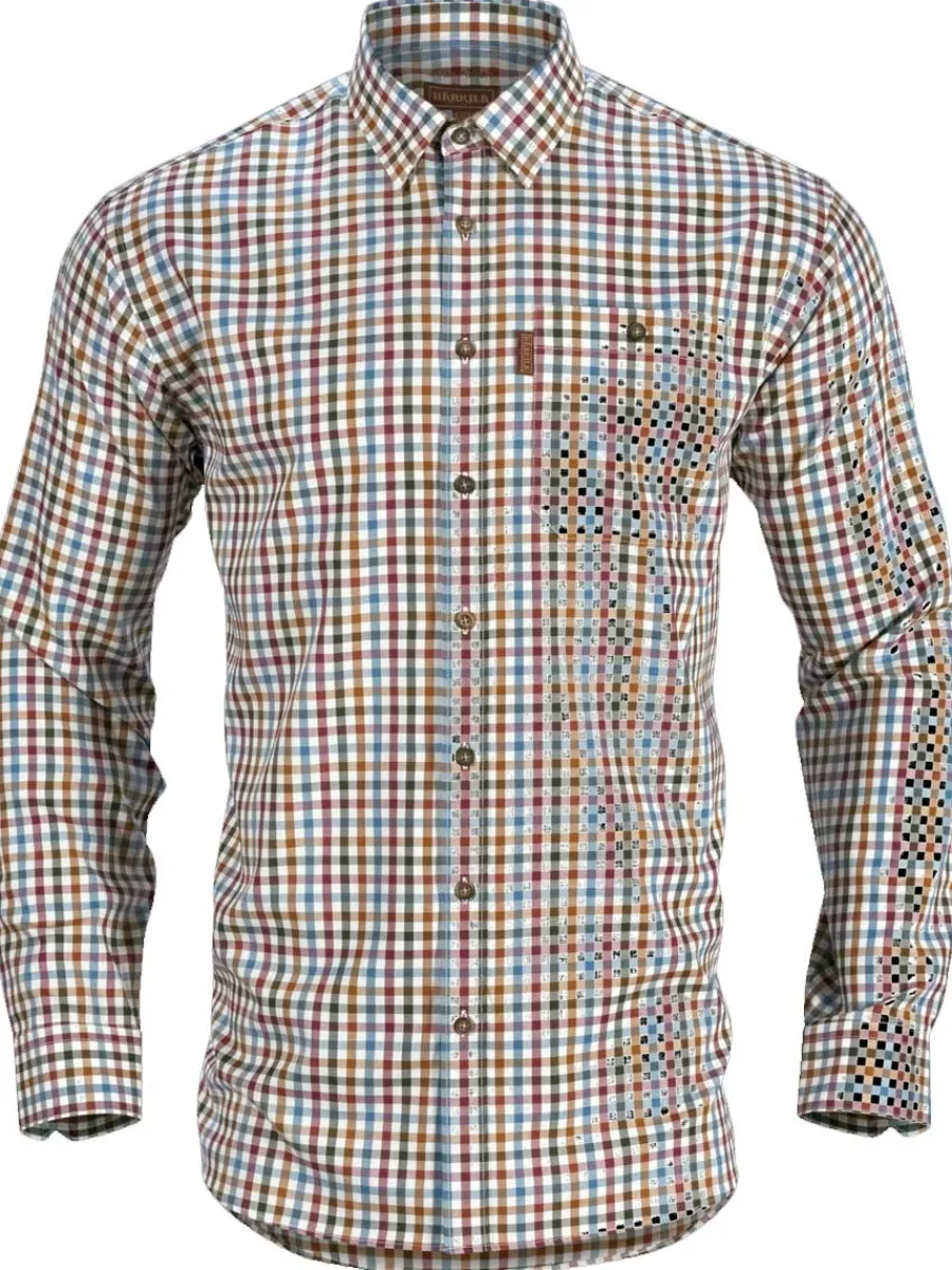 Harkila Milford Shirt - Mens Fine Twill Cotton - Multi Check