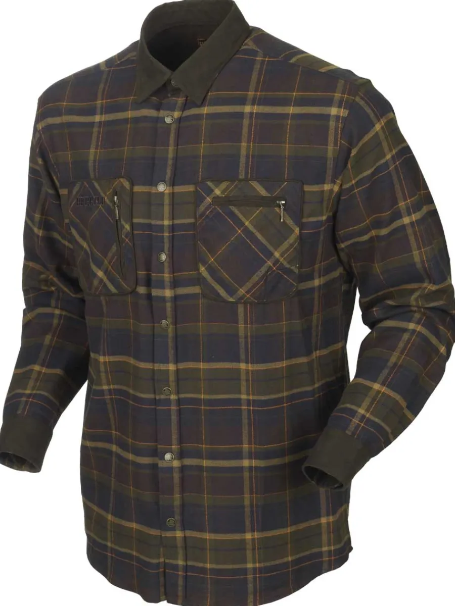 Harkila Pajala Shirt - Mens Brushed Cotton - Mellow Brown Check