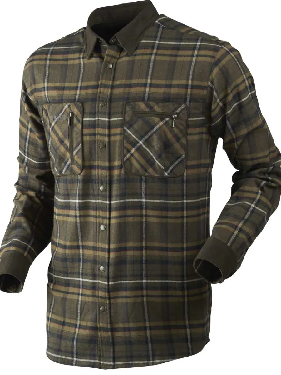 Harkila Pajala Shirt - Mens Brushed Cotton - Willow Green Check