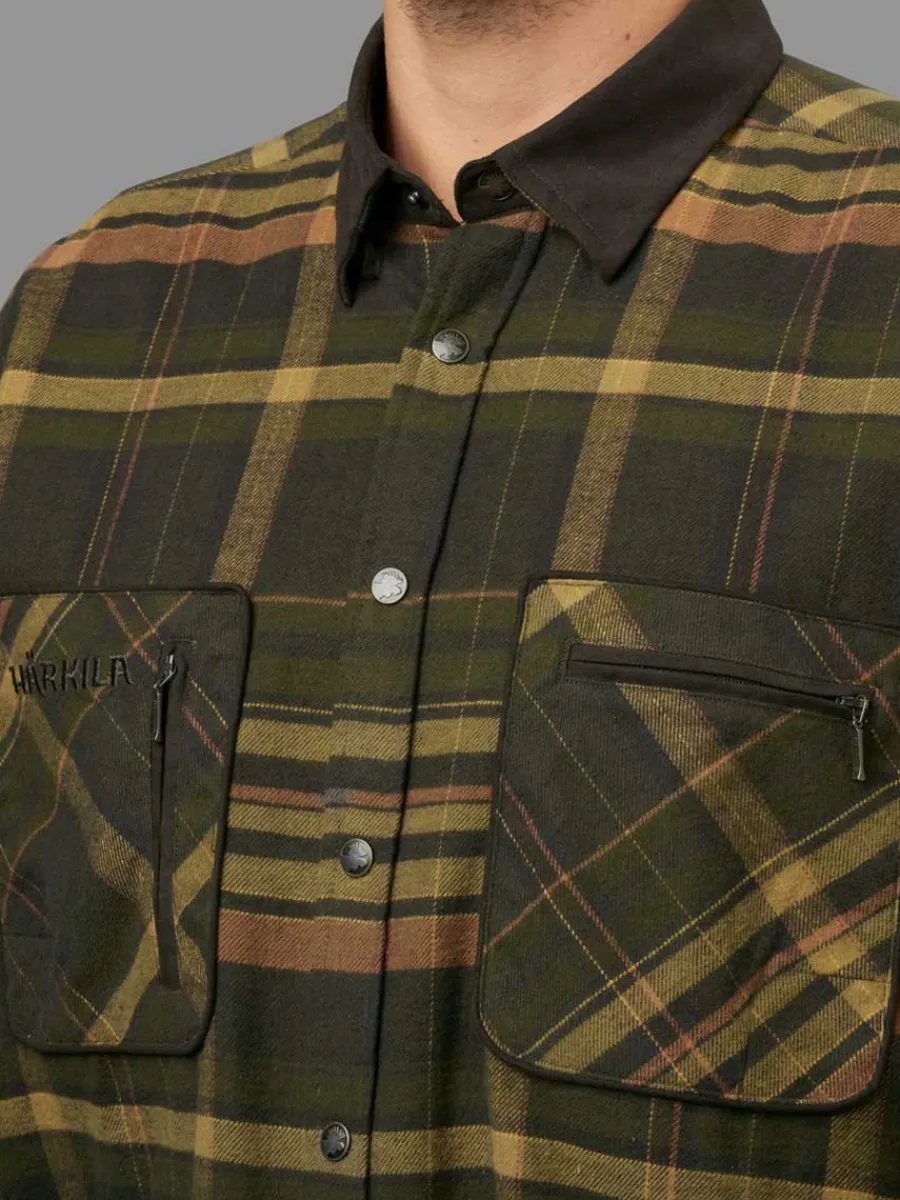 harkila_pajala_shirt__men_1-5.webp Harkila Pajala Shirt - Mens Brushed Cotton - Green/Brown Check