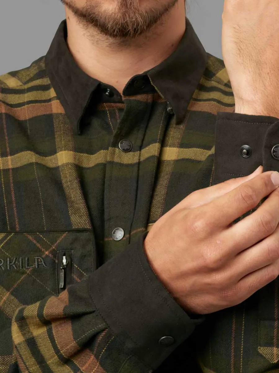 harkila_pajala_shirt__men_2-5.webp Harkila Pajala Shirt - Mens Brushed Cotton - Green/Brown Check