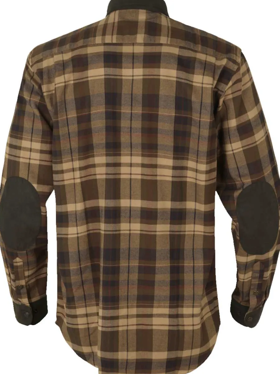 harkila_pajala_shirt__men_3-2.webp Harkila Pajala Shirt - Mens Brushed Cotton - Beige W/Brown Check