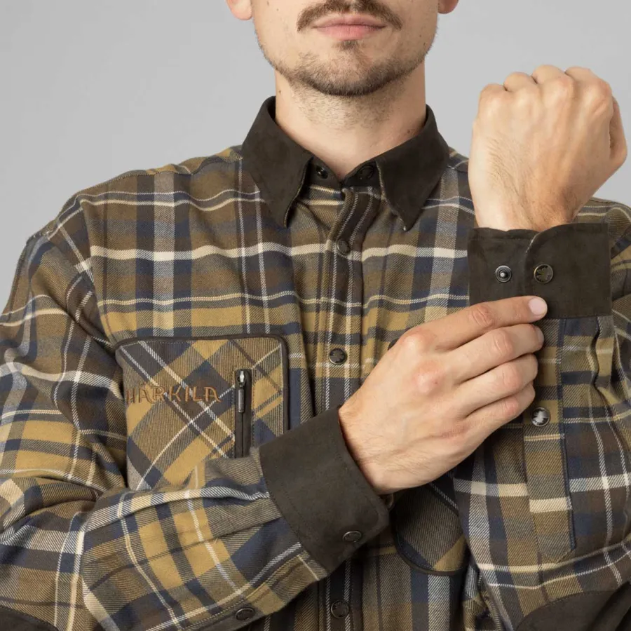 harkila_pajala_shirt__men_6-1.webp Harkila Pajala Shirt - Mens Brushed Cotton - Antique Bronze Check