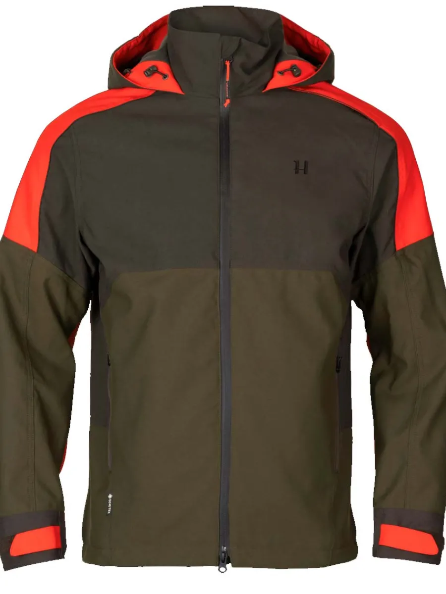 Harkila Pro Hunter Dog Keeper GTX Jacket - Mens - Willow green & Orang