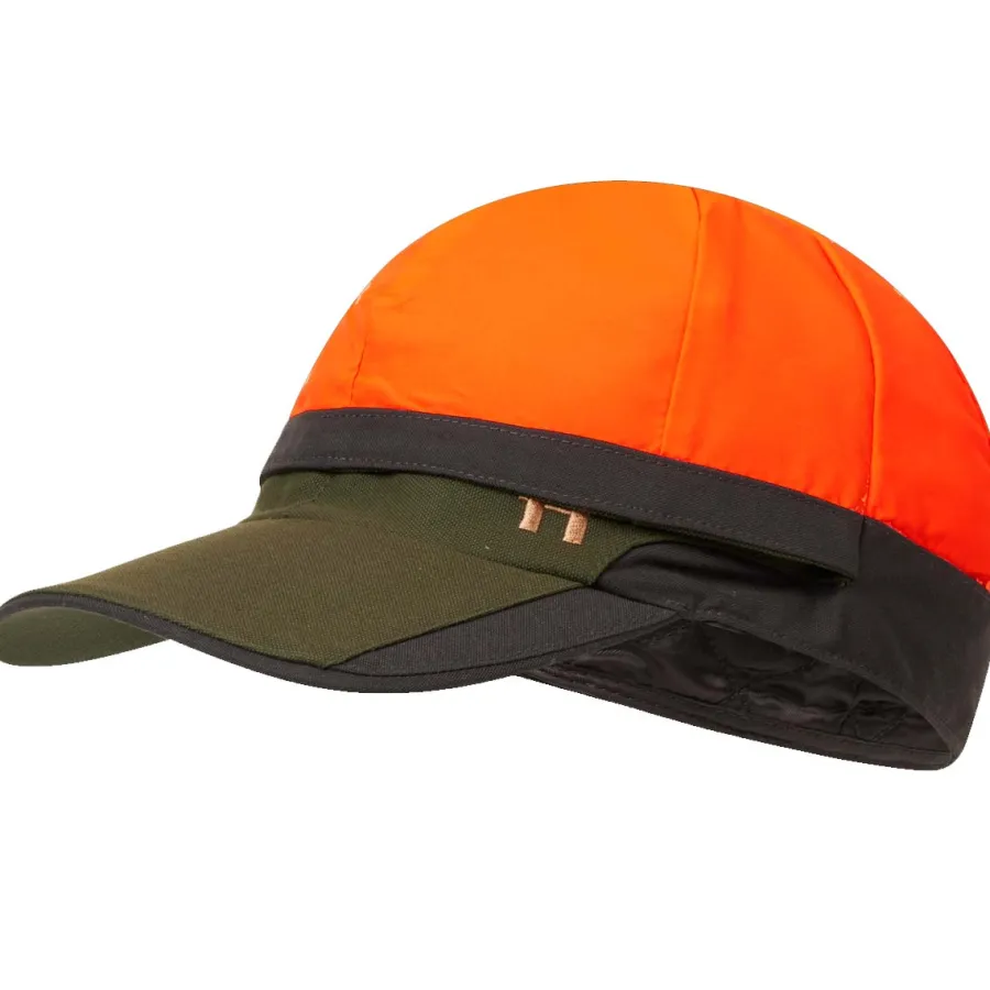 Harkila Pro Hunter GTX Reversible Cap - Willow Green & Orange
