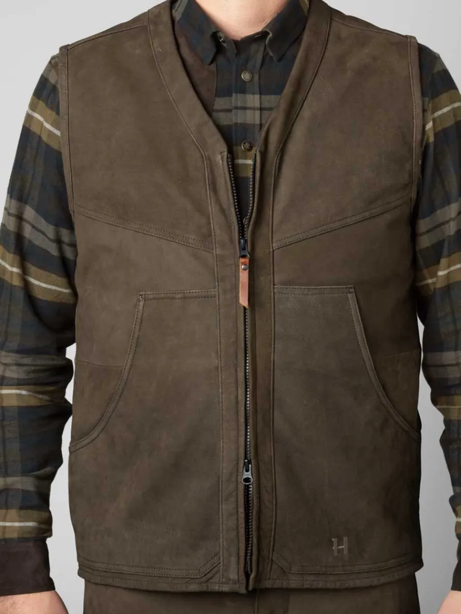 harkila_pro_hunter_leathe_3-1.webp Harkila Pro Hunter Leather Waistcoat - Mens - Willow Green