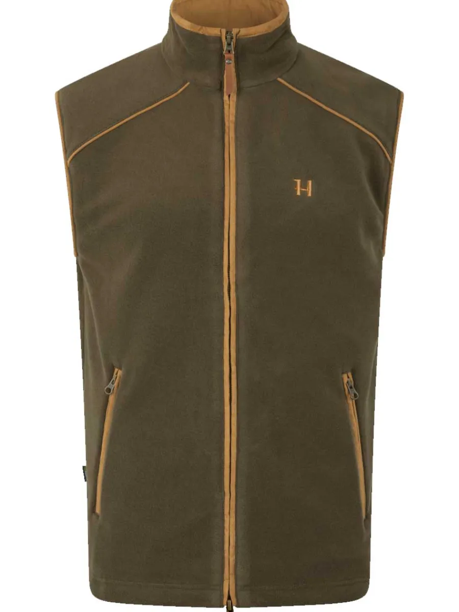 Harkila Sandhem 200 Fleece Gilet - Mens Polartec - Willow Green