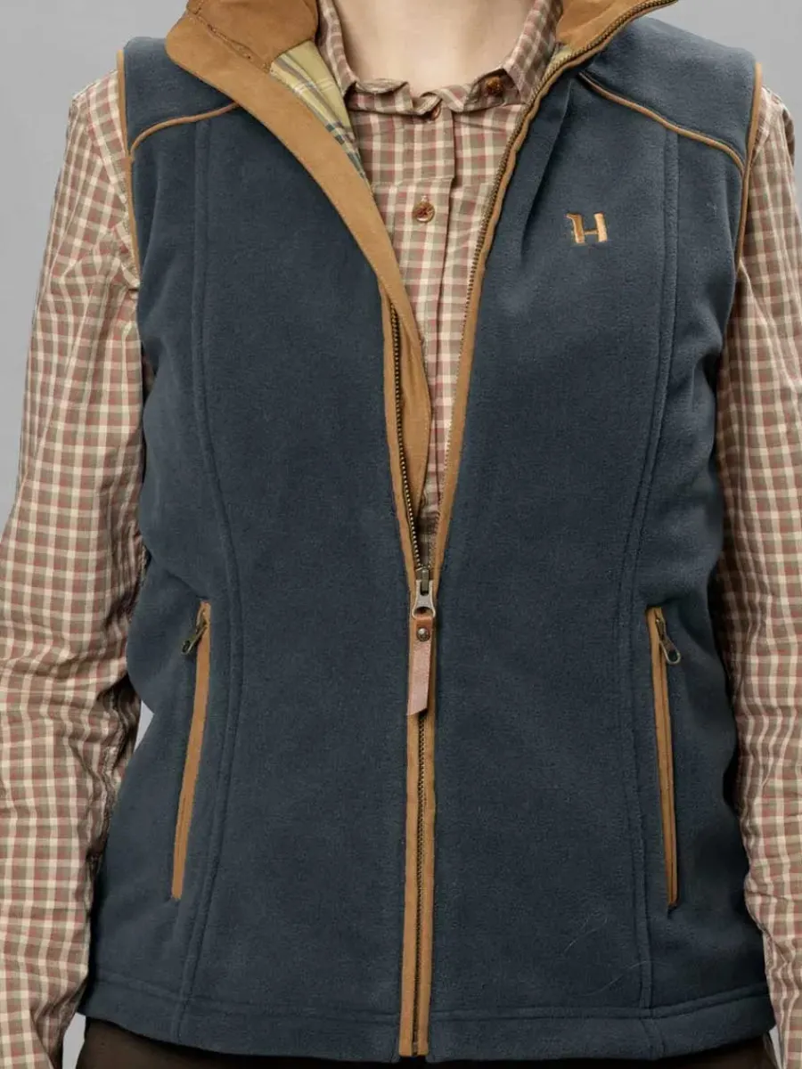 harkila_sandhem__fleece_g_4-6.webp Women Harkila Sandhem 200 Fleece Gilet - Women's - Dark Navy