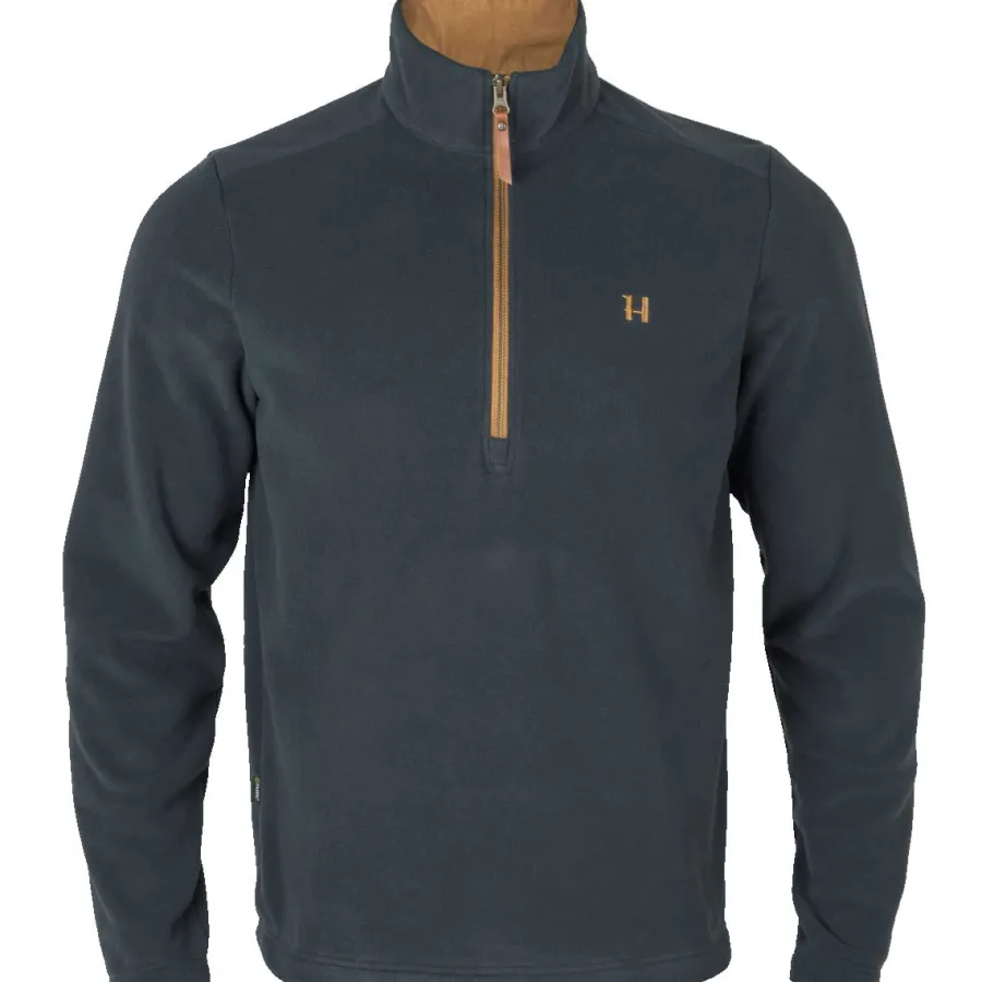 Harkila Sandhem 200 Quarter Zip Fleece Pullover - Mens Polartec - Dark