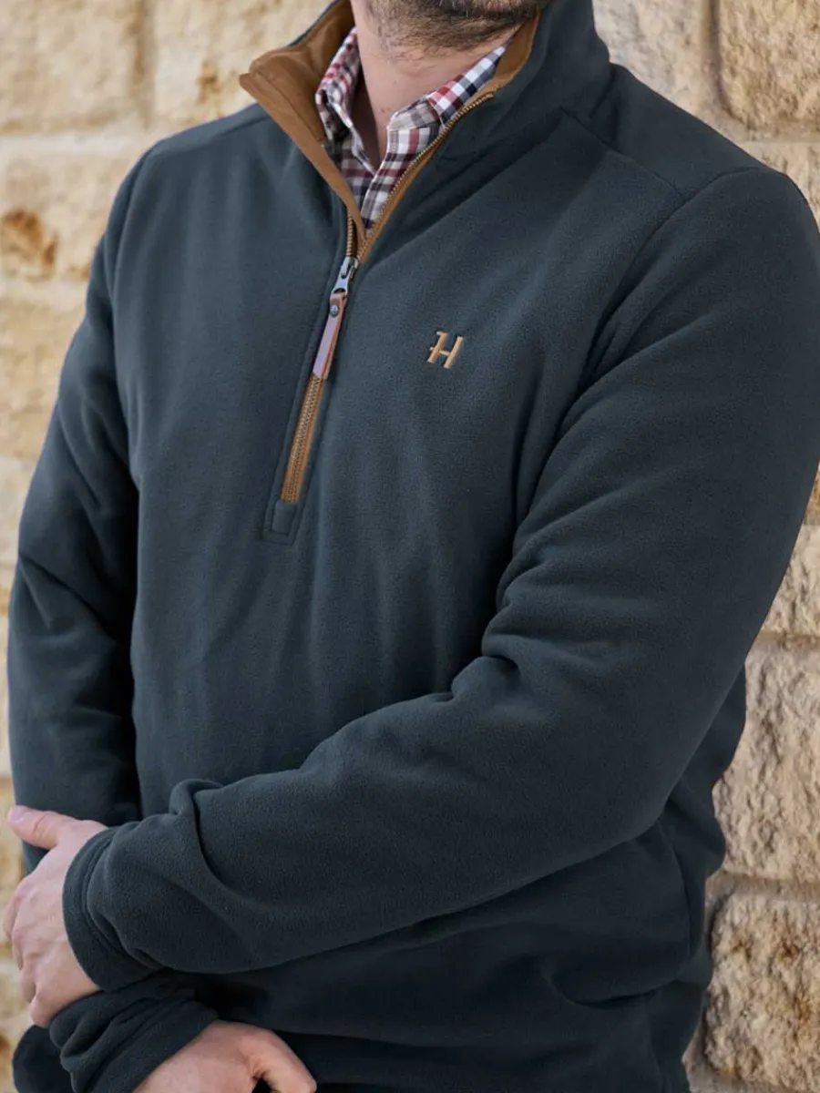 Harkila Sandhem 200 Quarter Zip Fleece Pullover - Mens Polartec - Dark