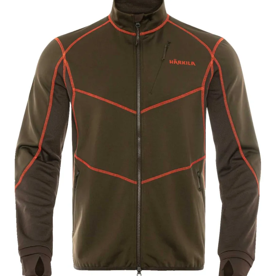 Harkila Scandinavian Fleece Jacket - Mens - Willow Green & Shadow Brow