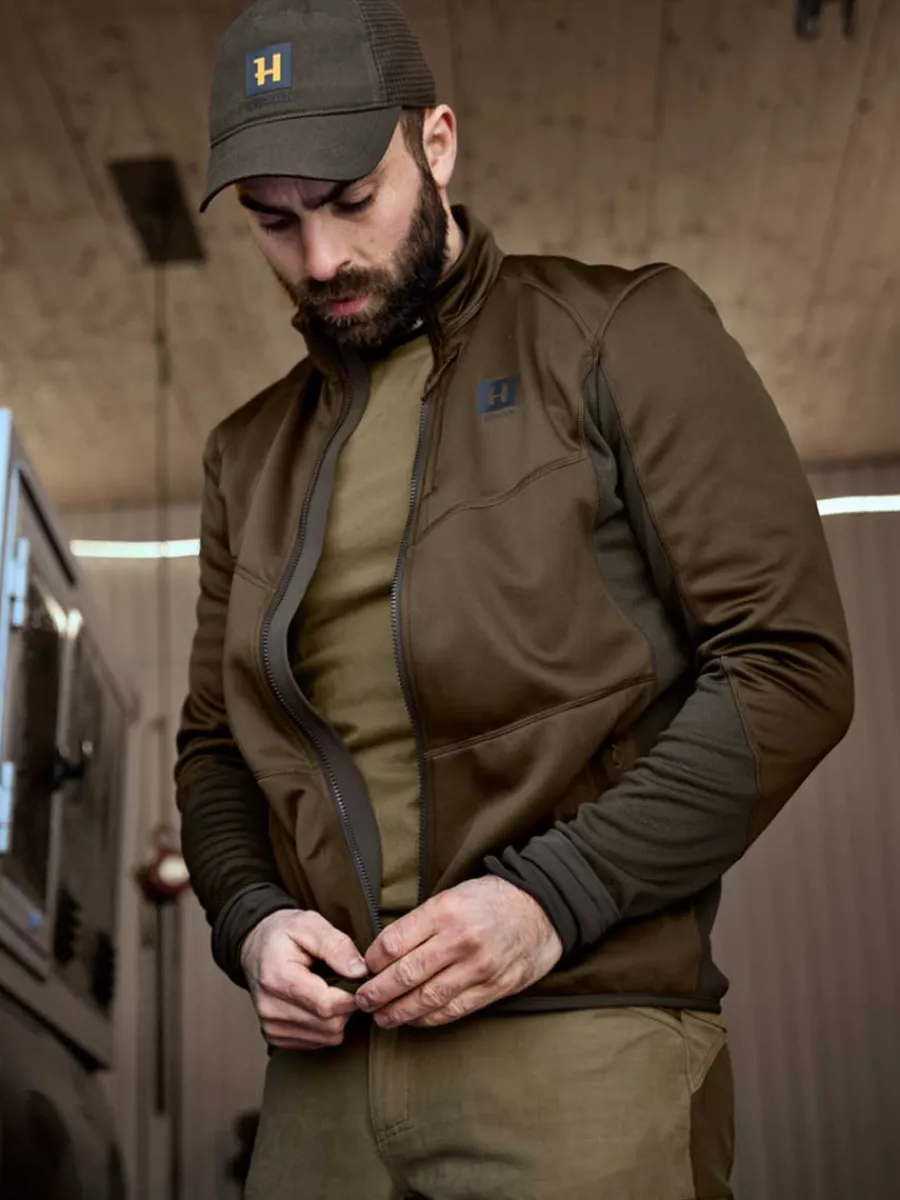 harkila_scandinavian_flee_1-1.webp Harkila Scandinavian Fleece Jacket - Mens - Willow Green & Deep Brown