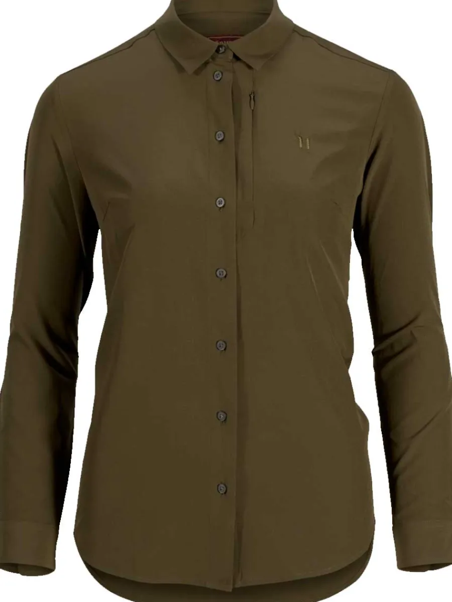 Women Harkila Trail Long Sleeve Shirt - Ladies - Willow Green