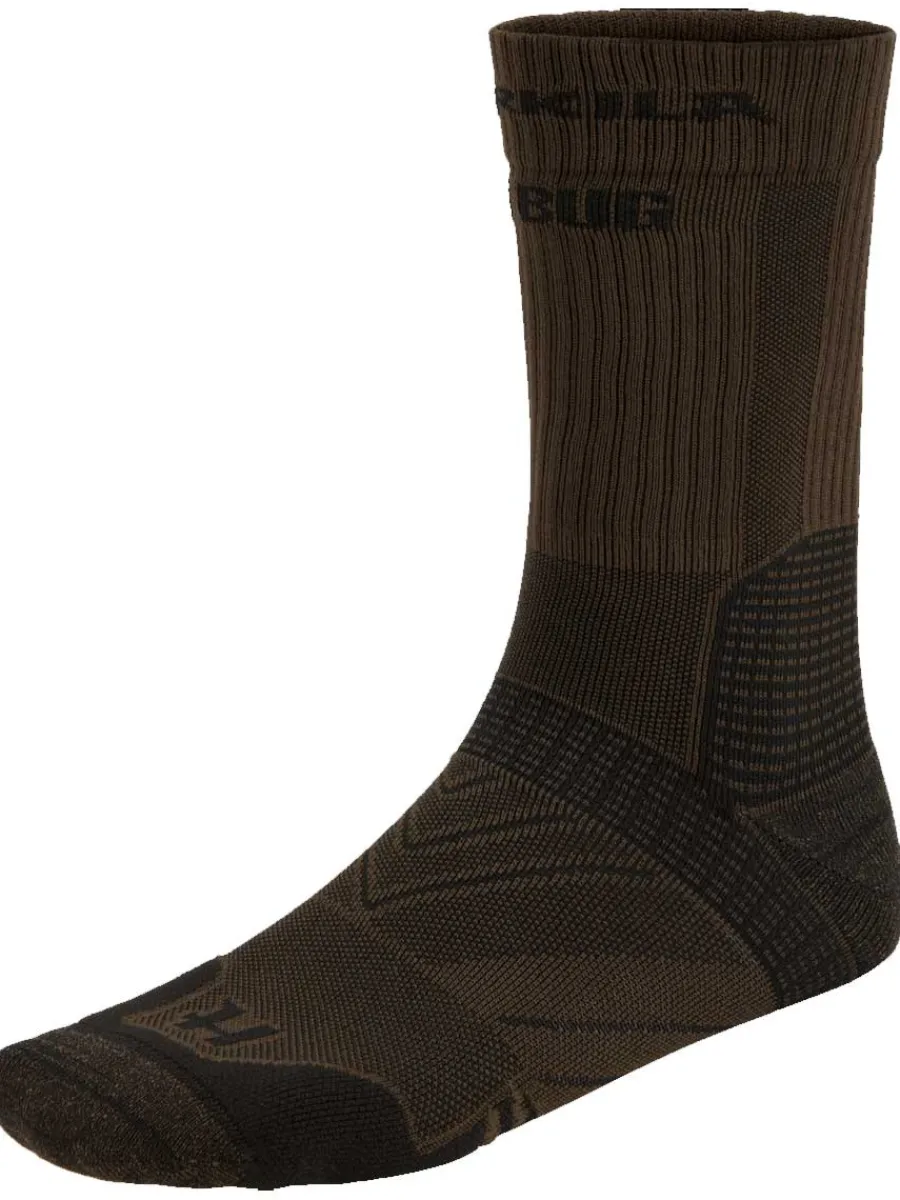 Harkila Trail Socks - Nanoglide & Insect Repellent - Dark Olive/Willow
