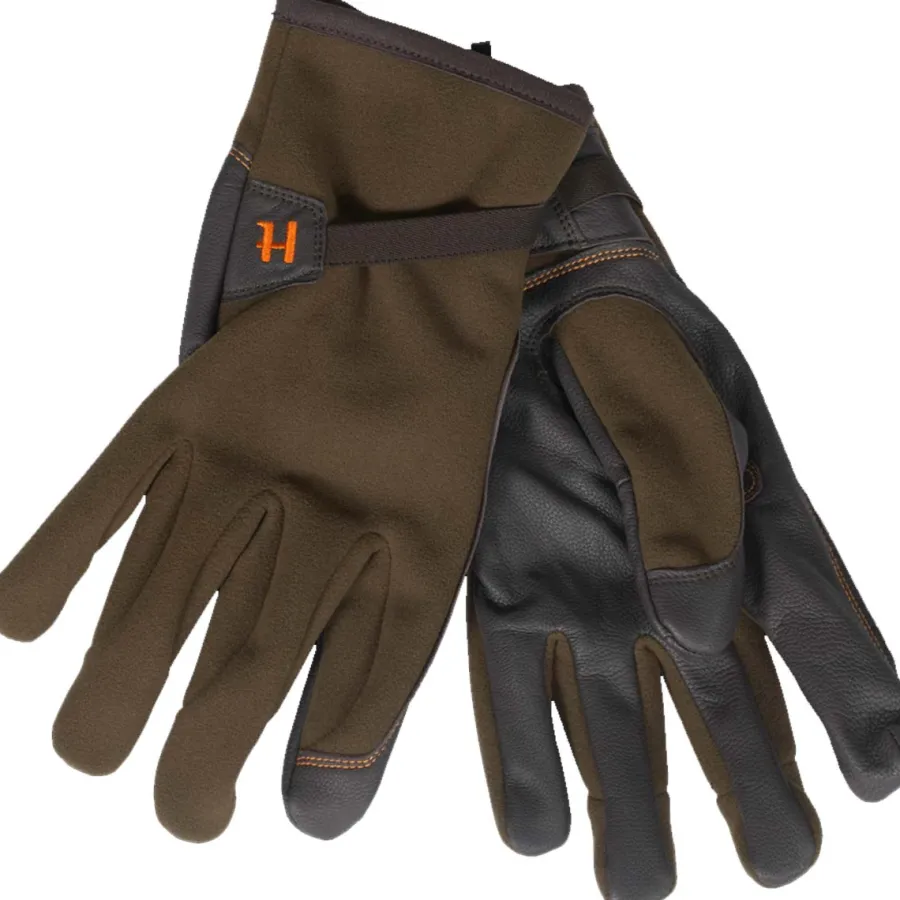 Harkila Wildboar Pro Gloves - Willow Green & Shadow Brown