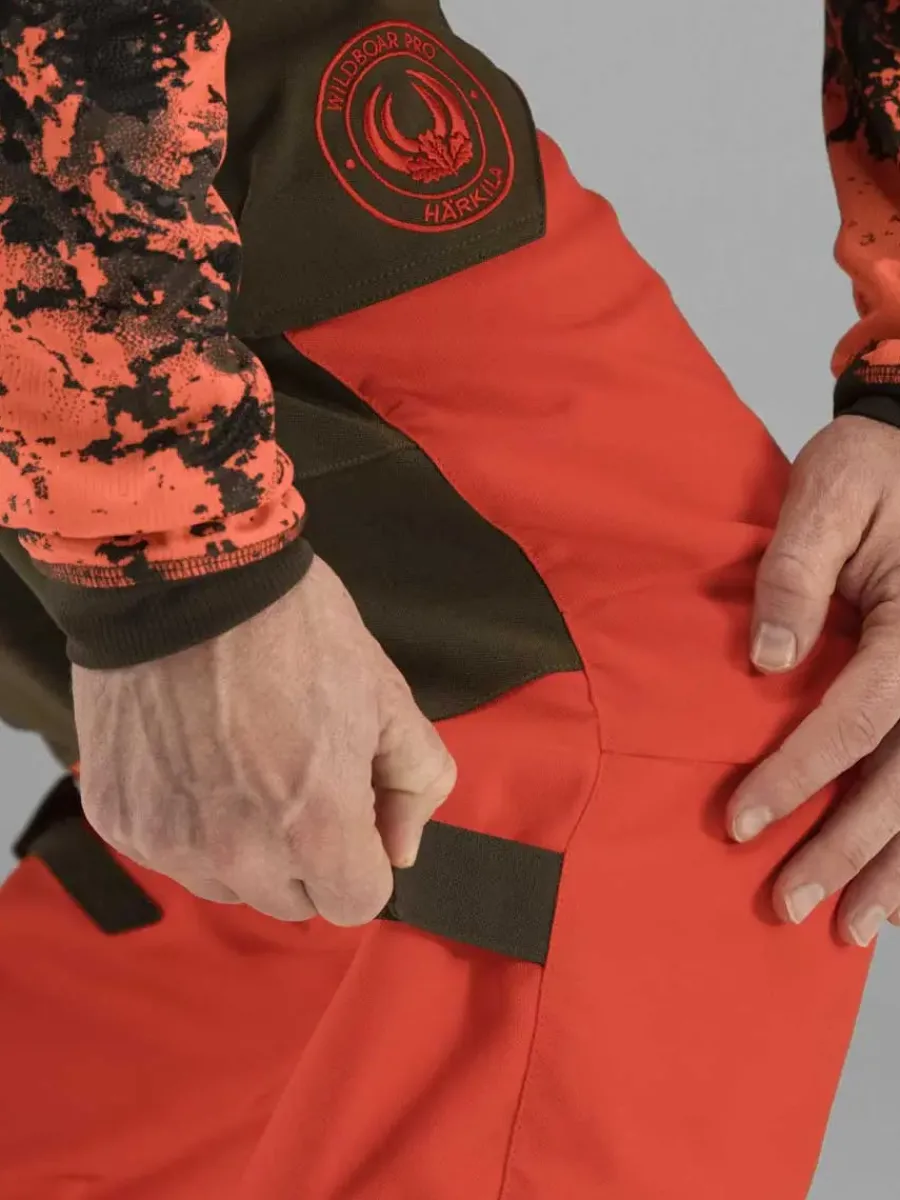 harkila_wildboar_pro_trou_2.webp Harkila Wildboar Pro Trousers - Mens - Orange Blaze & Willow Green
