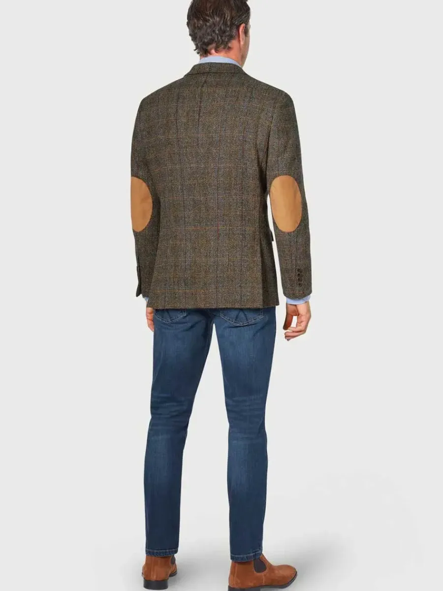 harris_tweed_sumburgh_jac_3.webp Harris Tweed Sumburgh Jacket - Mens - Mid-Brown with Check