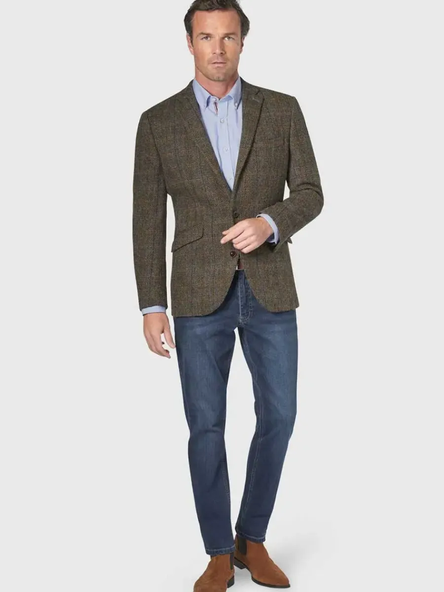 harris_tweed_sumburgh_jac_4.webp Harris Tweed Sumburgh Jacket - Mens - Mid-Brown with Check
