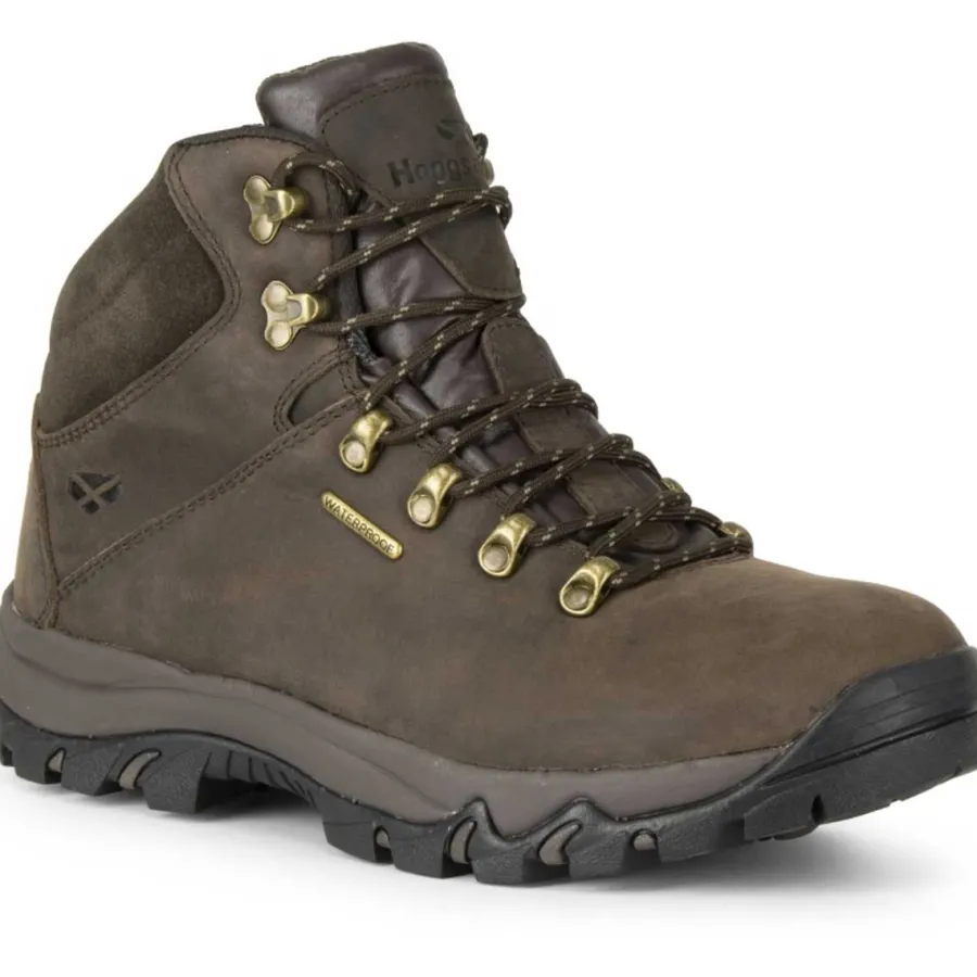 Hoggs of Fife Glencoe Waxy Leather W/P Trek Boots - Brown