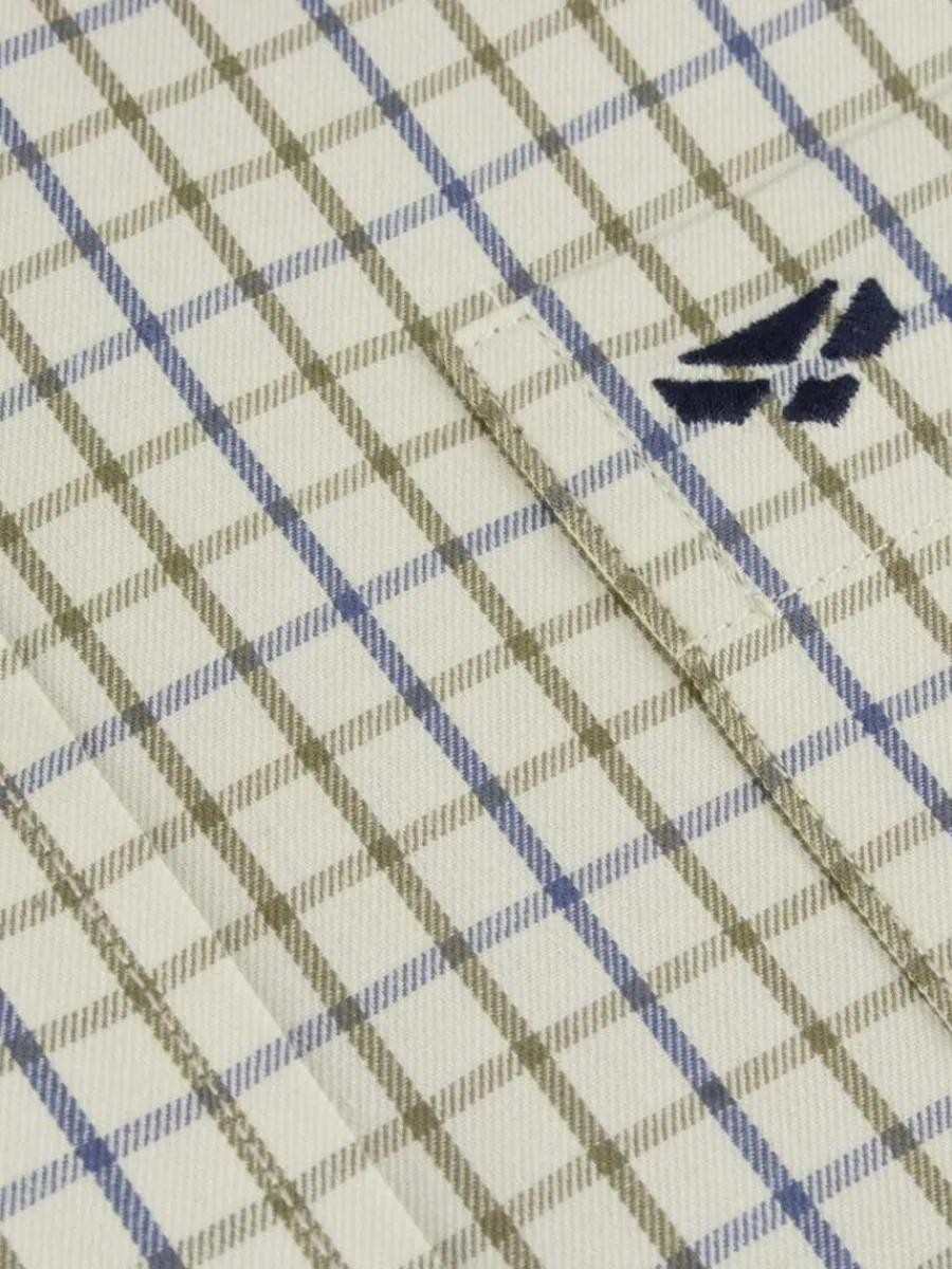 hoggs_of_fife_inverness_c_1-1.webp Hoggs of Fife Inverness Cotton Tattersall Shirt - Mens - Navy/Olive Ch