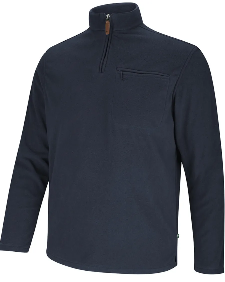 Hoggs of Fife Islander 1/4 Zip Micro-Fleece Shirt - Men's - Navy
