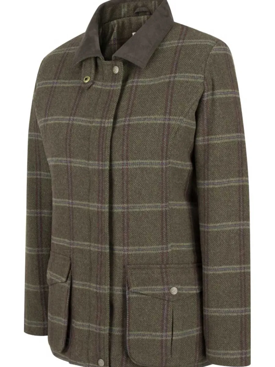 Women Hoggs of Fife Musselburgh Ladies Tweed Field Coat - Bracken