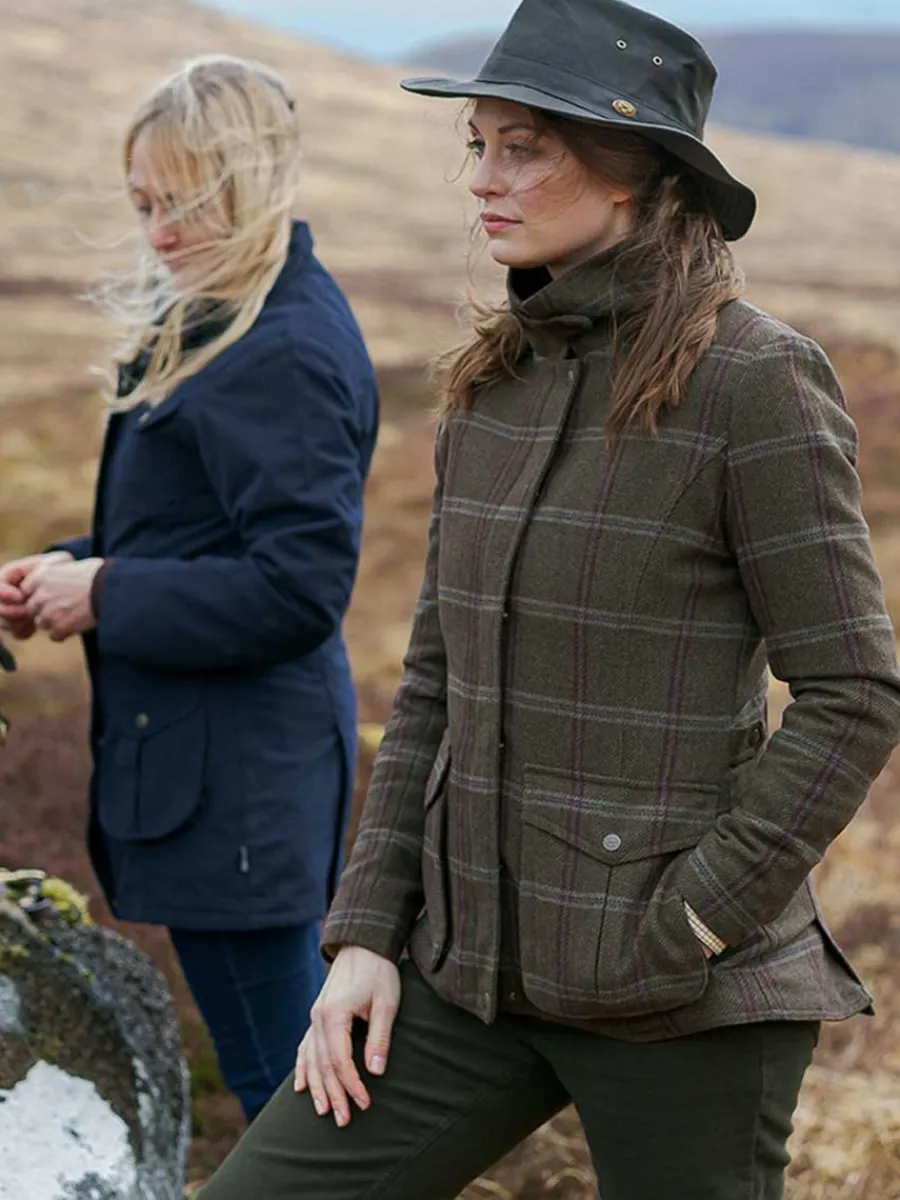 hoggs_of_fife_musselburgh_1.webp Women Hoggs of Fife Musselburgh Ladies Tweed Field Coat - Bracken