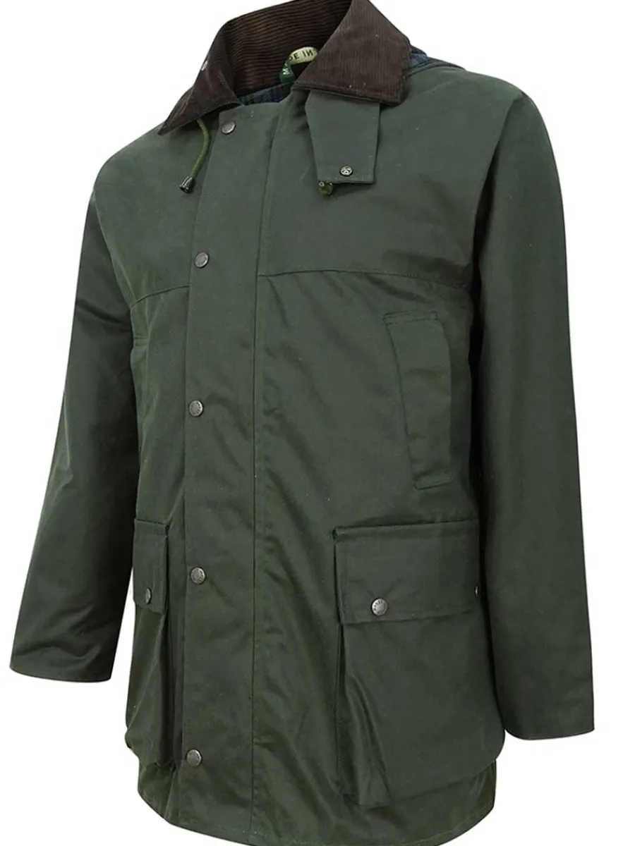 Hoggs of Fife Padded Wax Jacket - Men's - Olive