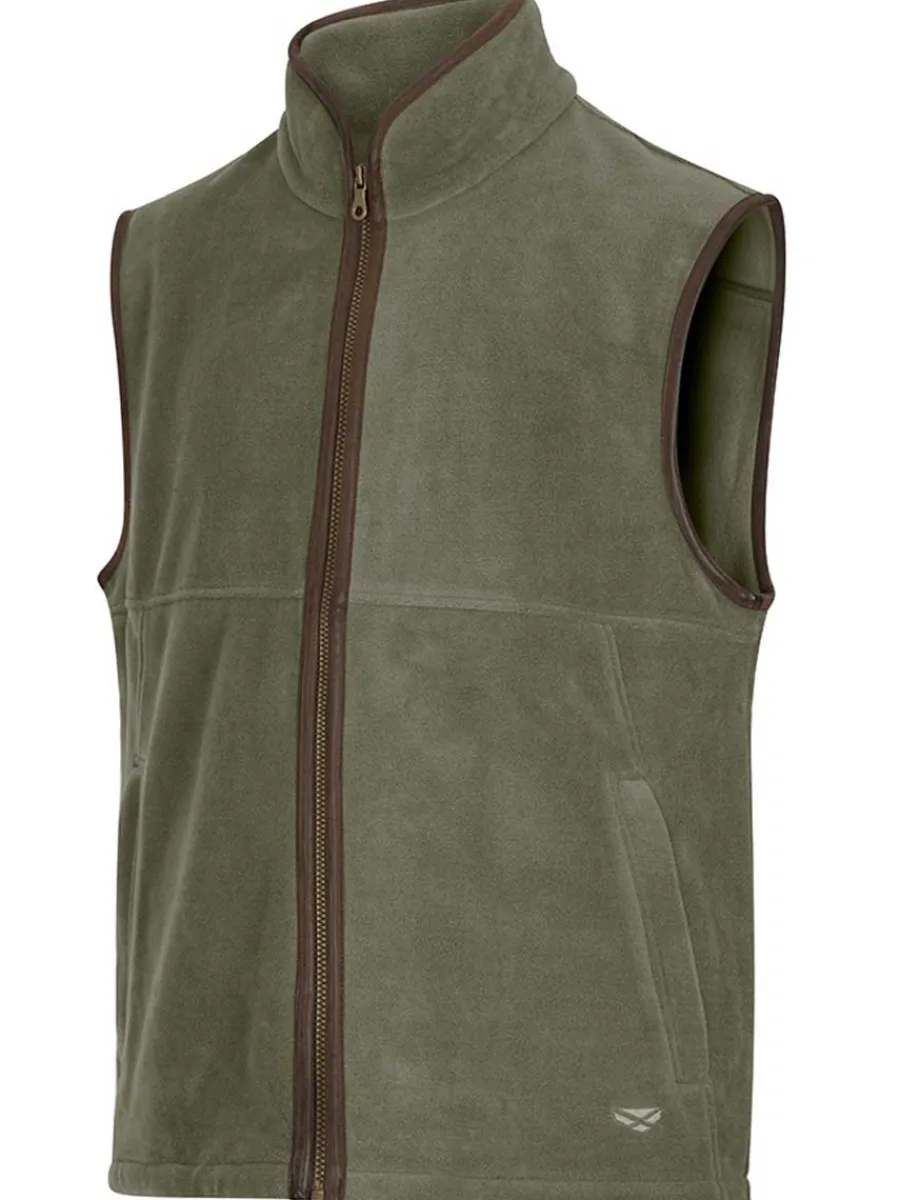 Hoggs of Fife Stenton Technical Fleece Gilet - Mens - Lovat Green