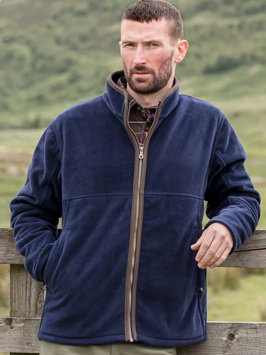Hoggs of Fife Stenton Technical Fleece Jacket - Mens - Midnight Navy