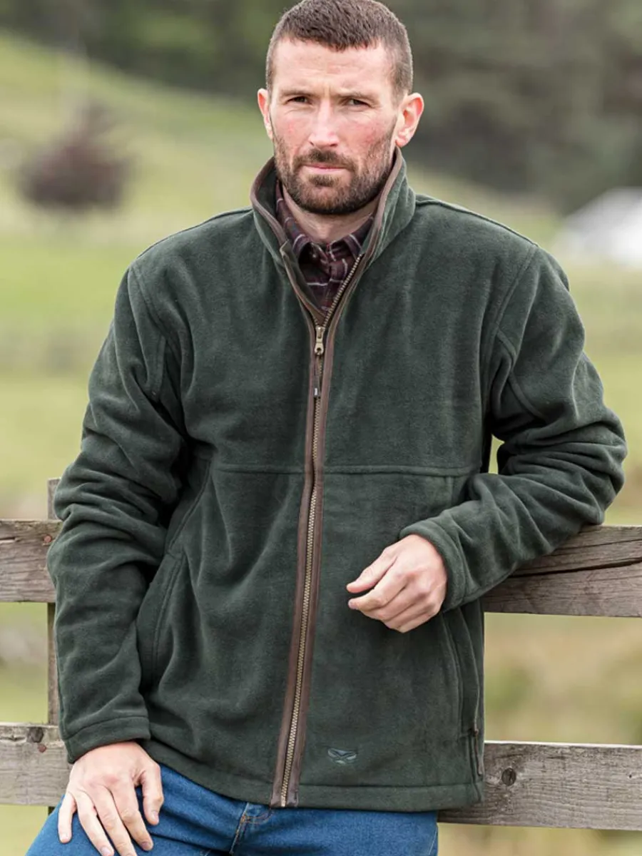 Hoggs of Fife Stenton Technical Fleece Jacket - Mens - Pine Green