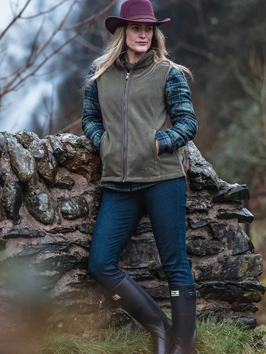 hoggs_of_fife_stenton_tec_1-5.webp Women Hoggs of Fife Stenton Technical Fleece Gilet - Ladies - Lovat Green