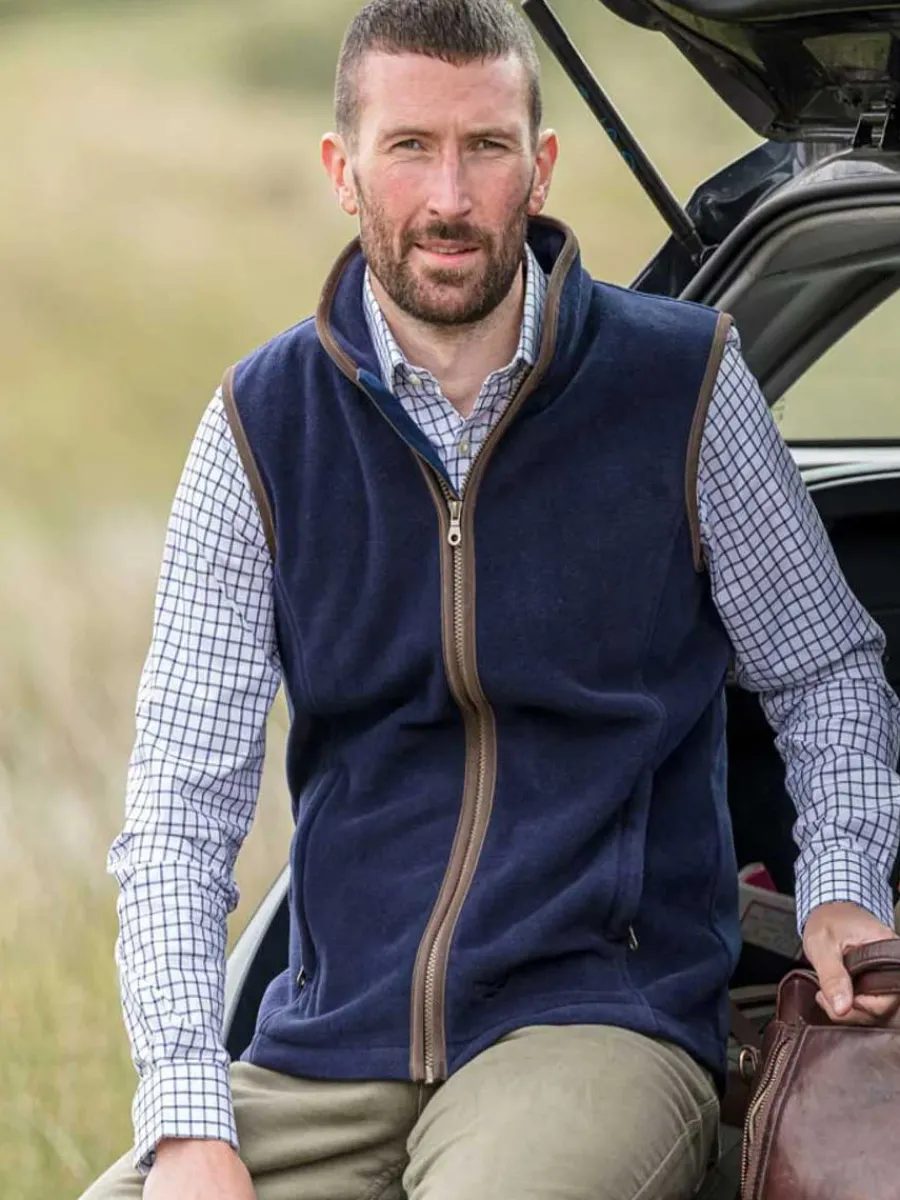 Hoggs of Fife Stenton Technical Fleece Gilet - Mens - Midnight Navy