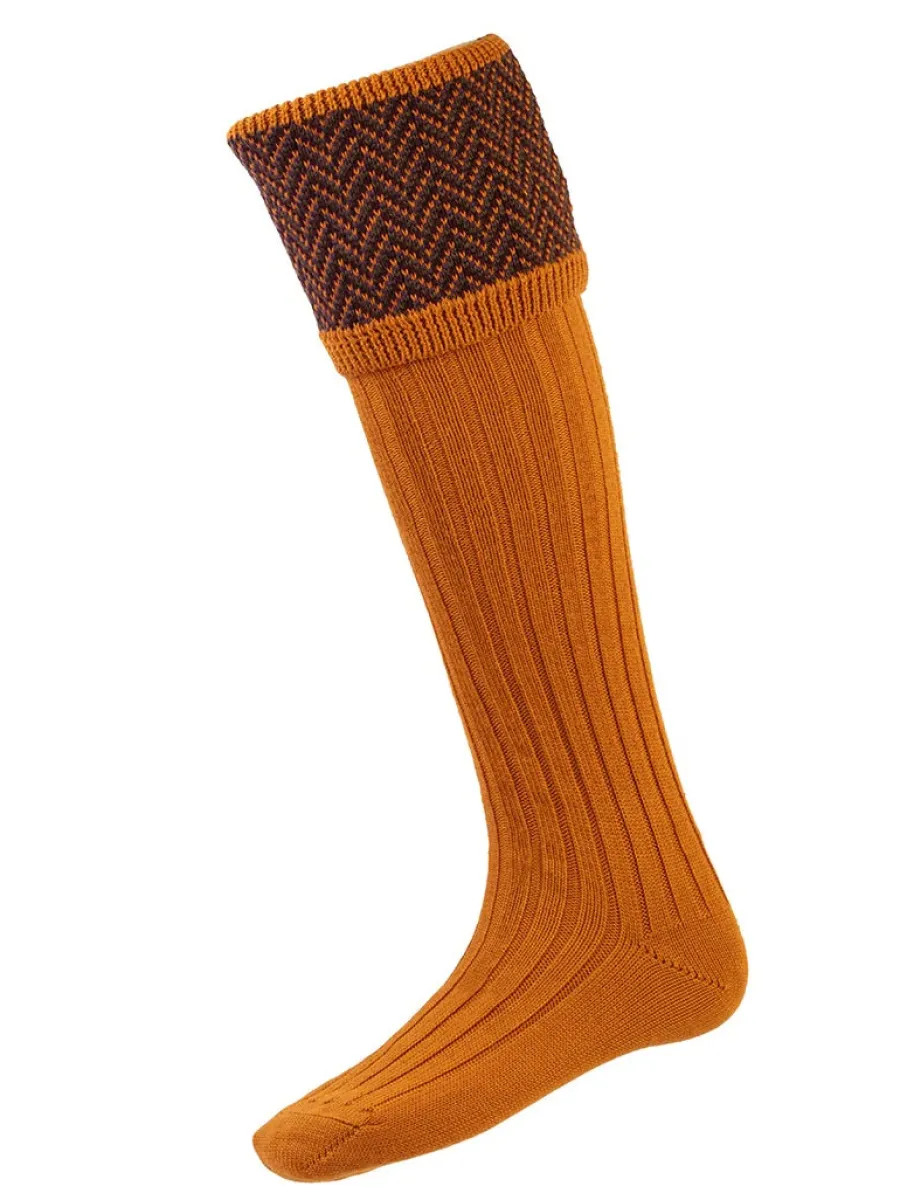House Of Cheviot Herringbone Shooting Socks - Mens -
