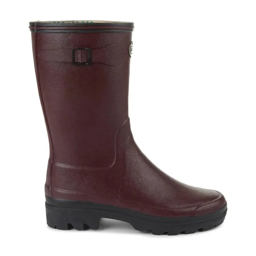 le_chameau_boots__ladies__1.webp Women Le Chameau Boots - Ladies Giverny Jersey Lined Bottillon - Cherry Red