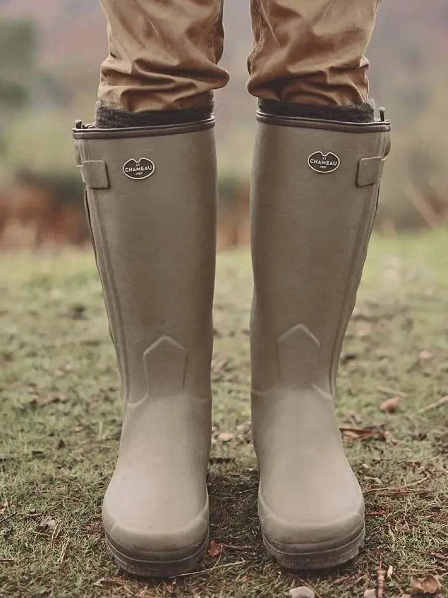 le_chameau_chasseur_boots_1-2.webp Le Chameau Chasseur Boots - Mens Neoprene Lined Full Zip - Iconic Gree