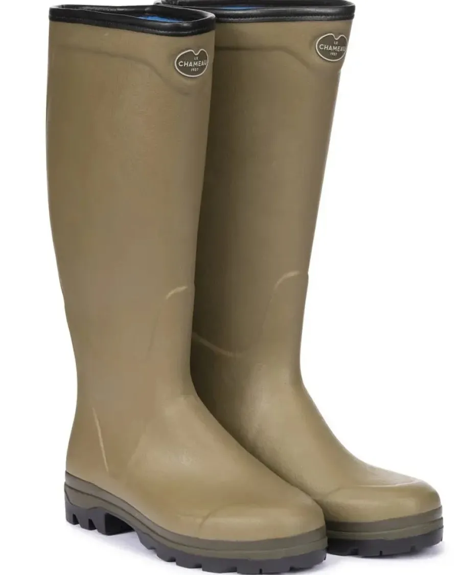 Le Chameau Country Cross Boots - Mens Neoprene - Iconic Green