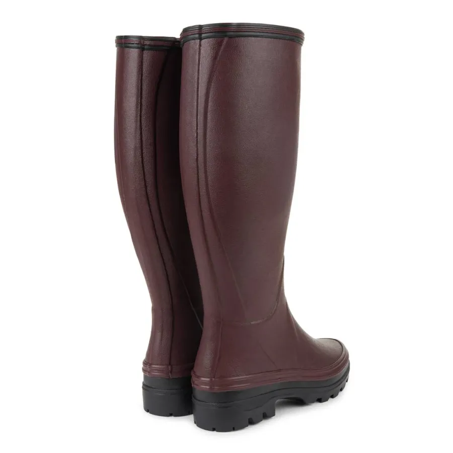 le_chameau_giverny_wellin_2-2.webp Women Le Chameau Giverny Wellington Boots - Ladies Jersey Lined - Cherry Red