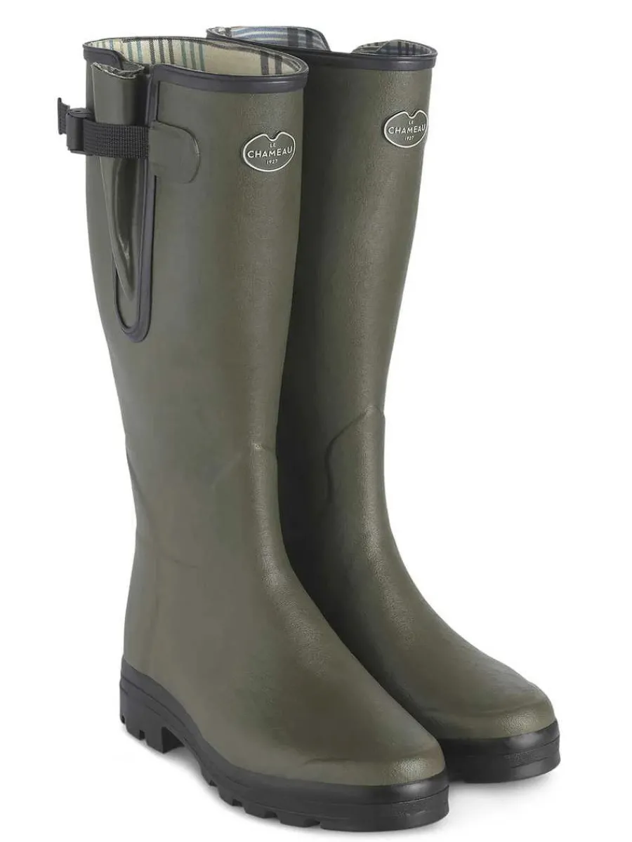 Le Chameau Vierzon Boots - Mens Jersey Lined - Dark Green