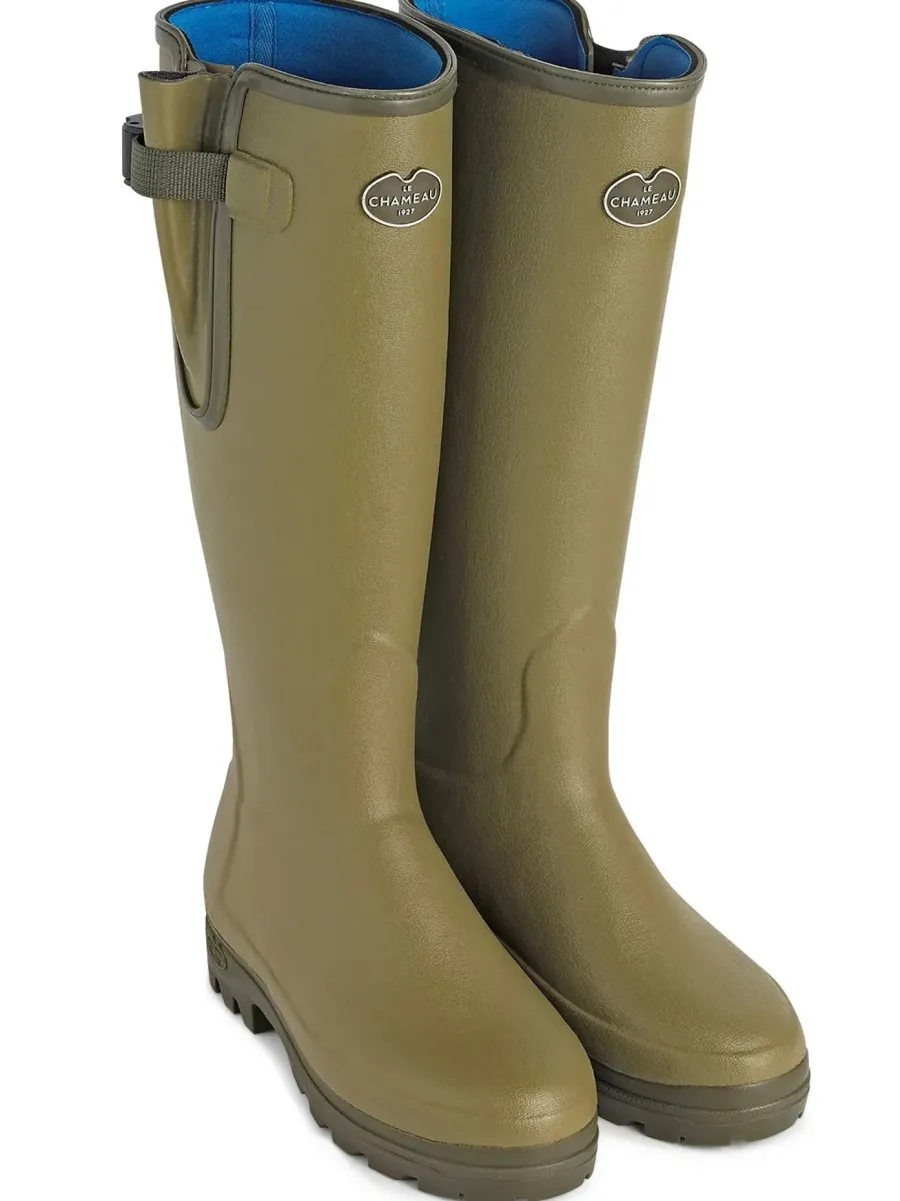 Le Chameau Vierzonord Boots - Ladies Neoprene Lined - Iconic Green