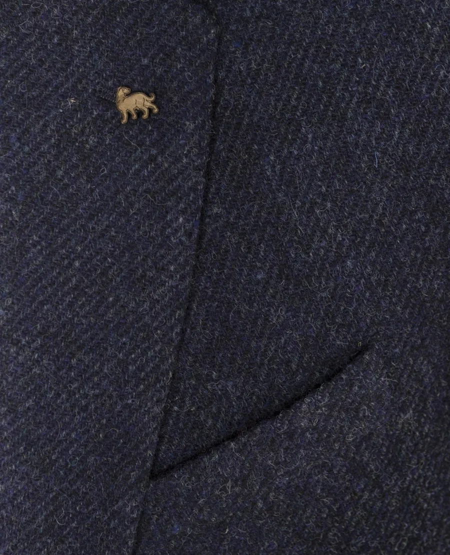 Magee Handwoven Donegal Tweed Jacket - Mens Liffey - Blue Twill