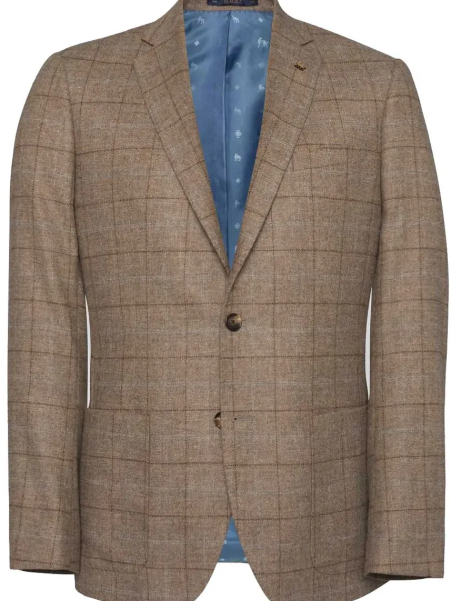 Magee Midweight Tweed Jacket - Mens Finn Patch Pocket - Oatmeal with B