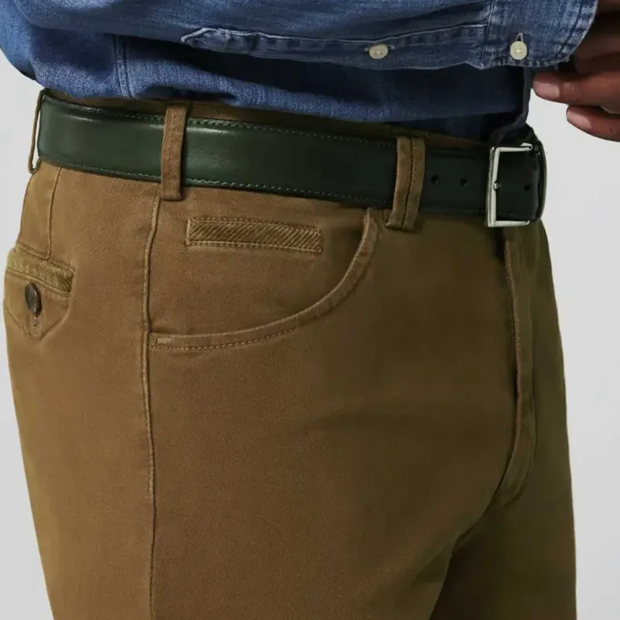 Meyer Belt - Stretch Leather - Dark Green