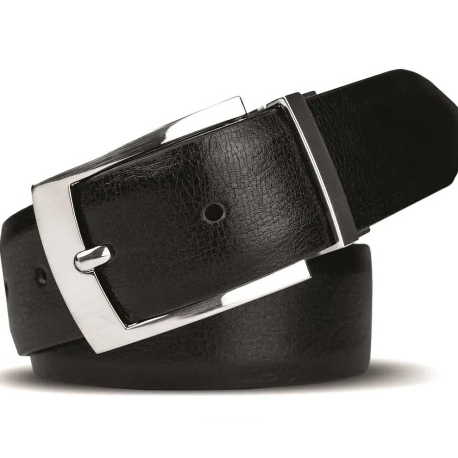 meyer_reversible_belt__cr_1.webp Meyer Reversible Belt - Crocodile Look Leather - Brown / Black